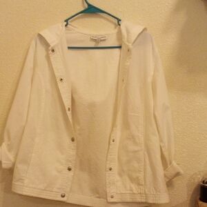 Hillard & Hanson Women's Cream Utility Jacket